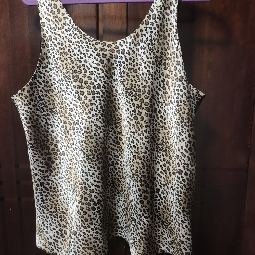 4-way Reversible Tank Top Black Zebra/Cheetah/Tan Gold/Black